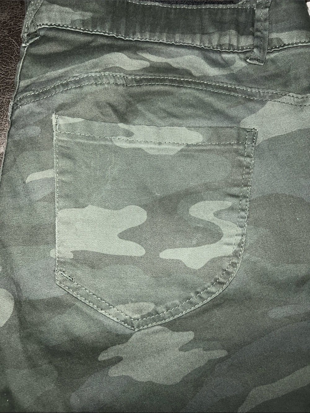 Democracy Olive Camo Straight-Leg Pants - Picture 4 of 5